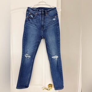 GAP Blue Distressed Skinny Jeans